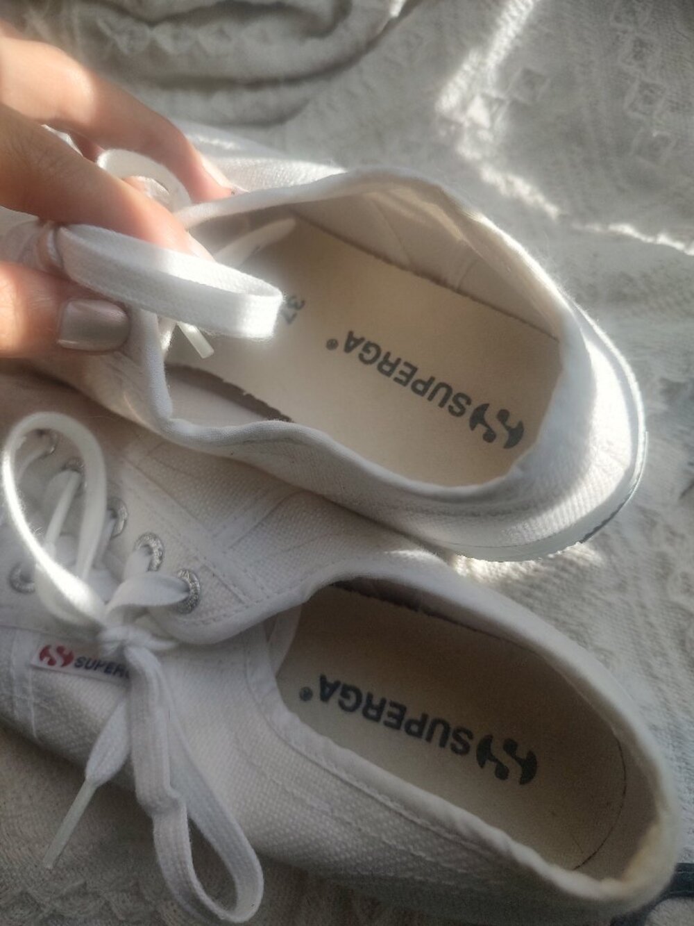 Superga White Sneakers EU 37 - Picture 2 of 3